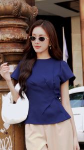 Áo peplum xếp ly eo tay bồng Maybi