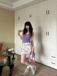 Váy Ngắn Họa Tiết Hoa American Retro 3D Cắt May Váy Ngắn Pure Desire Cho Bé Gái Mùa Hè 2024 Váy Ngắn Chữ a Cạp Cao