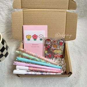 Kotak Hadiah Jurnal Hari Jadi Gift Box Birthday Journal Box Kawaii Washi Stickers Gift Box Stationery Pen Memo Pad Notebook