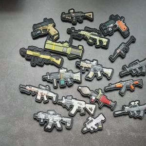Patch nhựa PVC velcro súng ngắn dán ba lô nón quần áo túi xách