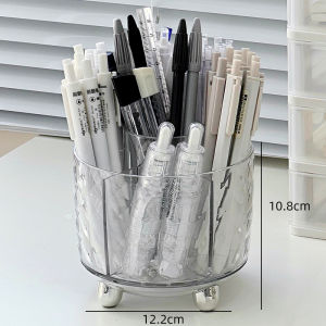 กล่องใส่ของสำนักงานแบบโปร่งใสความจุขนาดใหญ่ ชั้นวางปากกา ชั้นวางของสำนักงาน เครื่องมือการศึกษาแบบยูนิฟอร์มสากล