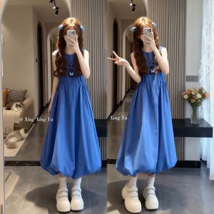 XUECAIQI | Round Neck Adjustable Strapless Waist Slimming Flared Dress