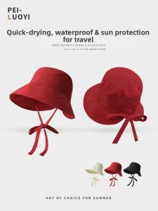 PEILUOYI | Bow Ribbon Red Fishing Hat UV Protection Foldable