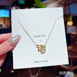 GL 18k gold stainless steel Combination of letters Temperament and personality Necklace N8023