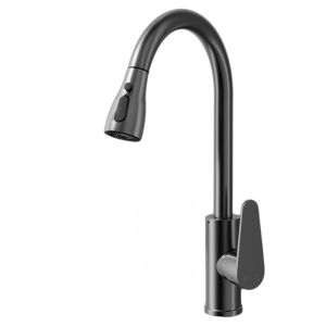 YEMO | Pull-down Adjustable Brass Kitchen Faucet Anti-splash
