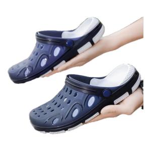 Summer Mens Fashion Water-Resistant Slip-Resistant Durable Soft Sole Toe-Cover Outdoor Thick Sole Sandals