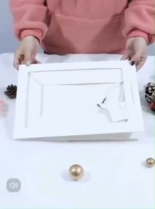 1Pcs White Cardboard Transparent Window Gift Bag: Birthday & Wedding Gift Bag