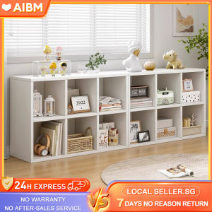 AIBM Storage Rack Display Cabinet Book Shelf Wooden Multipurpose DIY Organizer Toy Organizer for Bedroom Simple Shelf