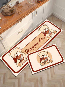 Thảm Nhà Bếp Bằng Bùn Giun Silicon Hoạt Hình Dễ Thương Chống Trượt Chống Dầu Thấm Nước Chống Bẩn Thảm Nhà Tắm Thảm Phòng Khách