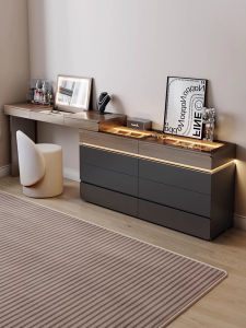 HETU | Elegant High End Makeup Table Jewelry Cabinet Mirror Concealable