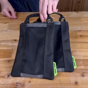 Jakah 2 Pack Tool Pouches with Zipper Fastener Bag Featuring Mesh Window And Hanging Grommets JK-211