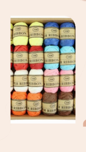10meters Raffia Flat Ribbon Strings Paper Twine for wrap christmas packaging scrapbooking DIY