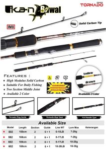 Joran Carbon Solid Tornado Ikan Bawal 150cm 165cm 180cm