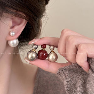 Two Dai Shi Jia Da Small Pearl Stud Earrings for Women Niche Style Design Sense Earrings Accessible Luxury Fancy Graceful Ear Ornaments