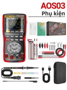 Máy Đo Dao Động Đa Năng ANENG AOS03 3in1 Với Bộ Tạo Tín Hiệu 50MHz Băng Thông Transistor Tương Tự Tốc Độ Lấy Mẫu 280MS/s Công Cụ Kiểm Tra Dạng Sóng