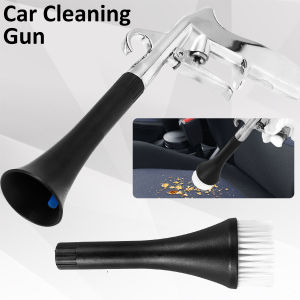 Dry Blow Cleaning Tool 1/4inch High Pressure Car Interior Spraying Cleaner Tool with 2 Nozzles Aluminium Alloy Car Cleaning Tool