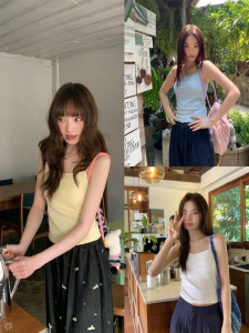 NIHAOKANONG | Áo Tank Top Đệm Phong Cách Đơn Giản