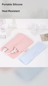 Portable Silicone Heat-Resistant Hair Styling Tool Storage Bag for Curling Iron Straightener Brush Travel Protection Case