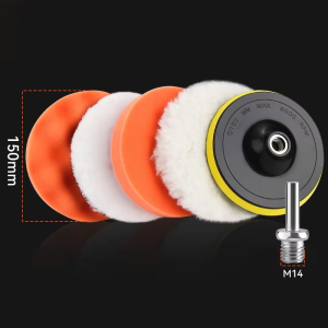 Car Polishing Sponge Pads Kit Foam Pad Buffer Kit Polishing Machine Wax Pads for Auto Motorcycle Motor Vehicle Removes Scratches