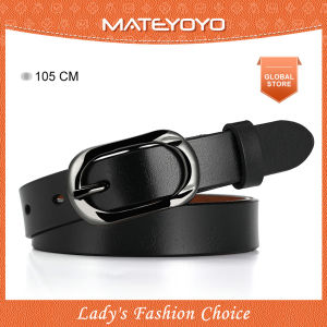 MATEYOYO Women Belts Retro Belt Elegant Slim Belt Needle Buckle Design Adjustable Girls Ladies Long Straps Waistbands Dress Coat Alloy Buckle Letter Buckle Leisure Belt