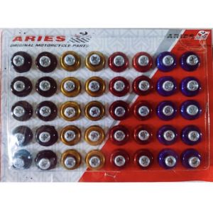 Baut obeng posh buat plat nomor isi 40pcs / baut posh + ring monel variasi