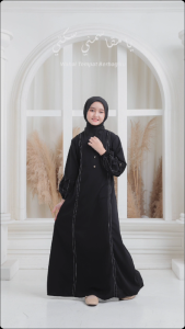 Safiya Kids usia 7-15 tahun - gamis anak tanggung etnic benang timbul matterial forzaleta