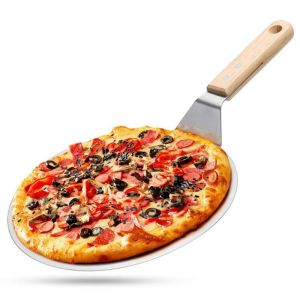 3 Pcs Pizza(10inch) Tools Set Stainless Steel Transfer Shovel Spatula Cutter for Home Kitchen Pizzeria