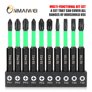 Strong Magnetic Cross Screwdriver Bits S2 High Hardness Anti-shock Batch Head Non-slip Impact Driver Bit Sets