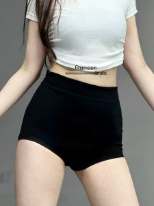 Black Jazz Dance Shorts Womens Ultra-Short Bottoms High Waist Short Pants Polyester Cotton Spandex Blend Summer Collection