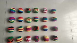 Soft Handmade Footbag Juggling Balls Kids Outdoor Throwing Sandbag Game Toys