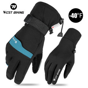 West Biking | WEST BIKING Winter 2 Pairs Suit Ski Gloves Super Warm 3M Thinsulate Snowmobile Touch Screen Motorcycle Cycling Sports Gloves