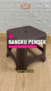 KURSI TANGGUNG ROTAN - Bangku Plastik / Kursi Bakso Plastik / Kursi Jongkok Duduk Lantai