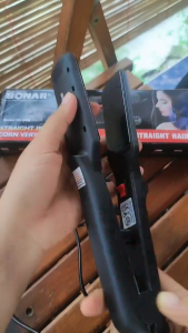 Original Catokan Merek Sonar Catok rambut Lurus temperatur suhu ionic Elektric Straightener Profional Catok - hitam