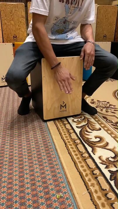 Magie Cajon Drum รุ่น SC 91 กลองคาฮองราคาถูก ตู้สูงมาตรฐาน เครื่องดนตรี เครื่องเคาะจังหวะ กลองพกพา อคูสติก