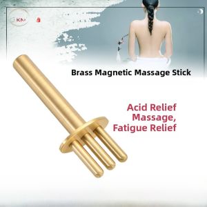 Stainless Steel Magnetic Beauty Fork Meridian Massage Stick Acid Urination Magnetic Therapy Rod round U-Shaped Massage Head