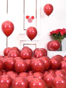 12inch 30pcs Red Confetti Chrome Metal Balloons set for a Birthday Decoration Wedding Valentines Party Decoration Balloons