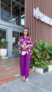 Dedilarise Setelan Wanita Kekinian Terbaru 2023 One Set Blouse Korean Style Rayon Celana Wanita Setelan Rayon Motif Bunga