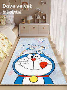 พรมลายการ์ตูนหมาป่าห้องนอนสำหรับเด็ก รูปแมวเครื่องมือ แผ่นรองเตียงห้องนอนหลัก พื้นห้องนั่งเล่น พรมตกแต่งบ้าน พรมที่รองเตียงแบบกันลื่น