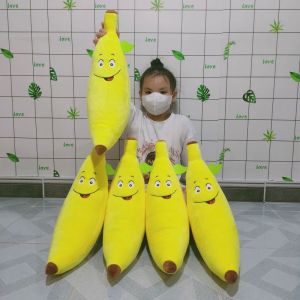 GỐI ÔM DÀI HÌNH TRÁI CHUỐI GỐI ÔM HÌNH TRÁI CÂY DỄ THƯƠNG CHO BÉ 1 TUỔI VẢI MỀM LÔNG MỊN 100% GÒN