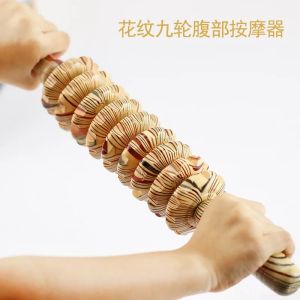 Wooden Yoga Massage Roller Stick Full Body Slimming Waist Neck Back Shoulder Leg Wooden Meridian Fitness Massager for Home Use