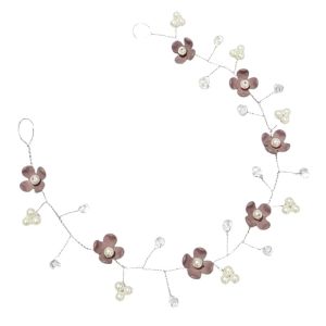 Secca Clover Pearl Crystal Headpiece Hairpiece Hiasan Kepala Mutiara Bunga Kristal Handmade Fashion