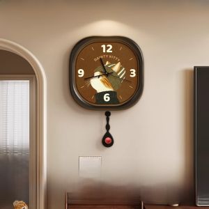 Modern Minimalist Wall Clock Living Room Decorative Hanging Clock Simple Design No Drilling Required Home Decor Wall Art