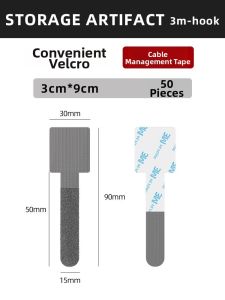 FAJIENUO | Office Adhesive Magic Tape Cable Tie