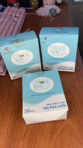 Gạc Rơ Lưỡi Vệ Sinh Răng Miệng Phù Hợp Cho Bé Từ 3 Tháng Tuổi Trở Lên Hộp 30 Que