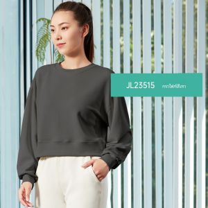 เสื้อสเวตเตอร์โยคะแขนยาวคอกลมสวมหัว ชุดออกกำลังกาย วิ่ง ปั่นจักรยาน ชุดกีฬา ชุดกีฬา ชุดโยคะ ชุดออกกำลังกาย ชุดวิ่ง ชุดปั่นจักรยาน ชุดกีฬา