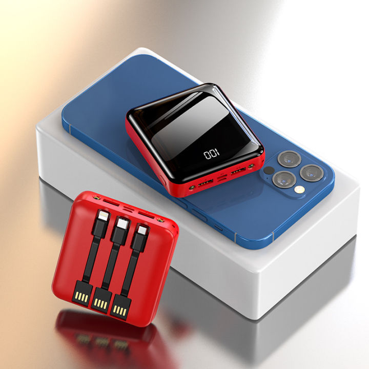 Sạc dự phòng 20000mAh P1 tích hợp sạc 3 đầu dây và 3 cổng sạc công suất ...