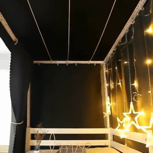 Rèm Giường Kí Túc Xá Cao Cấp  Rèm Giường Vải Gấm Dày Dặn Cản Sáng 99% Lind Home