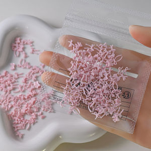 100Pcs 3D Pink Mini Bowknot Nial Art Charms Mixed Minimalist Sweet Ribbon Bows Nails Decorations DIY Crafts Manicure Accessories