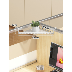 Office Desk Organizer Rack Hanging Storage Shelf Dormitory Desktop Arrangement Tool Universal Space Saver No Brand