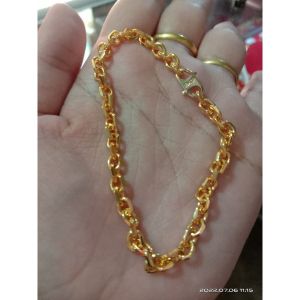 gelang Nuri kaca tembaga lapis emas 24k anak" dan dewasa sepu kuat awet dan tidak berubah